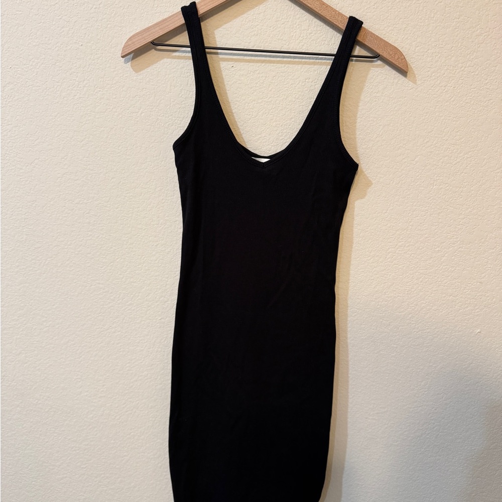 Ribbed Little Black Dress